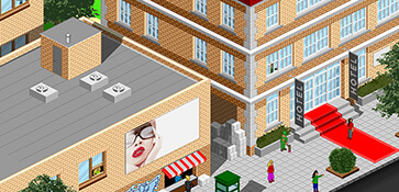 Pixelart retro style visual visualisatie illustratie