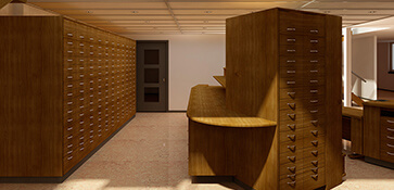 3D visual visualisatie interieur apotheek render