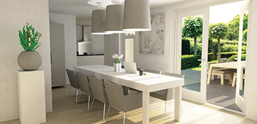 3D visual visualisatie interieur woning woningbouw render