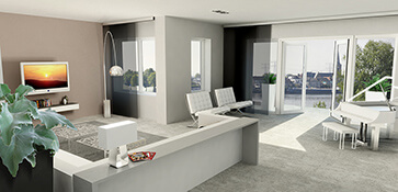 3D visual visualisatie interieur woning woningbouw render