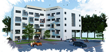 Artist Impression vastgoed visualisatie exterieur appartement appartementen appartementencomplex render