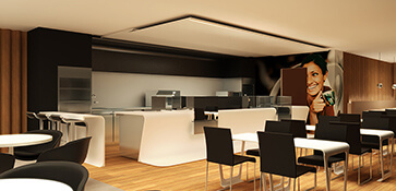 3D visual visualisatie interieur cafe bar loungebar render