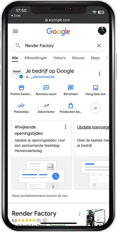 render factory Google Business profiel profile breda