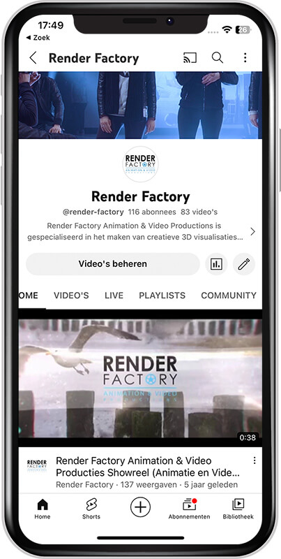 render factory YouTube Kanaal breda
